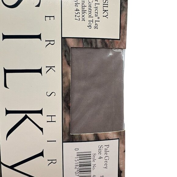 Berkshire Silky Sheer Lycra Leg Full Control Top Sandalfoot Size 4 Pale Grey - Picture 6 of 6